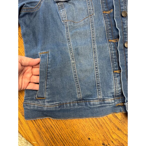 Social Standard By Sanctuary Denim Jacket Womens Size L Med Wash - Picture 7 of 9